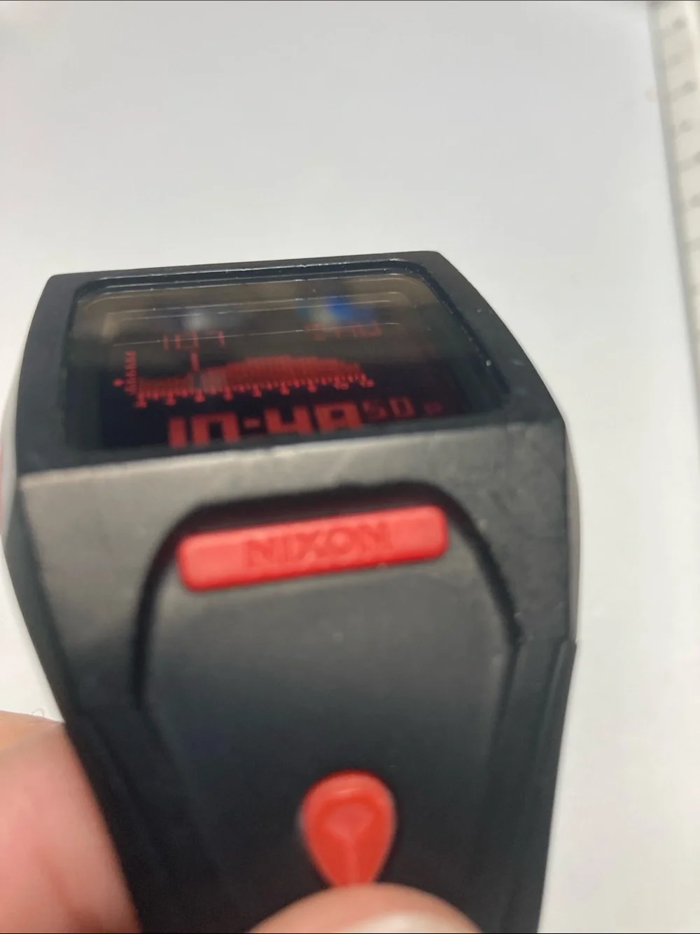 Nixon The Lodown, Black and Red Digital Surf Watch, new battery